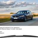 Qiilu Universal Wing Spoiler, Rear Spoiler Wing 52.76 Inch Rubber Trunk Lid Tailgate Spoiler Wing Three Stage Splicing