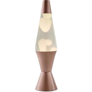 Spencer Gifts Lava® Lamp - 17" Rose Gold - The Original Motion Lamp - White Wax and Clear Liquid with Hand Painted Rose Gold Base Exclusive