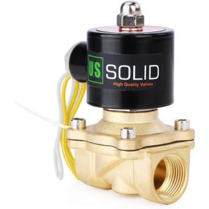 U.S. Solid 3/4" Brass Electric Solenoid Valve 110V AC Normally Closed Non-potable Water, air, Diesel
