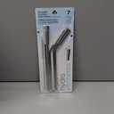 Hydro Elements Reusable Stainless Steel Straws with Silicone Tips. 6 Straws, 1 Cleaning Brush