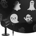Halloween Projection Lights Outdoor, Rotating Ghost Projector Lights with Timer Function, Halloween LED Projector Waterproof for Outside House Yard Garage Front Door Decor