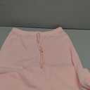 OYOANGLE Women's Ribbed Lounge Trousers Knit Comfy Drawstring Waist Straight Leg Pants (Medium, Pink)