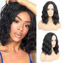 14 Inch Short Bob Wigs 13x4 Deep Curly Lace Front Wigs Human Hair For Women Glueless Transparent Lace Front Wigs Human Hair for Women Natural Hairline