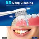 Electric Toothbrush with Water Flosser, Advanced 2.0 Flossing Toothbrush Combo in One with 500 ML Tank & 30-Day Battery,5 Modes & 3 Speeds,for Adults, Implants, Sensitive Gum, Braces Care,White