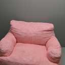 MAXYOYO Kids Bean Bag Chair, Stuffed Toddler Bean Bag Sofa with Filler Bean Bag Chair for Boys and Girls, Lazy Sofa with Pocket Floor Chair for Gaming, Reading, Pink