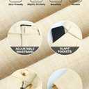 GINGTTO Linen Dress Pants Men Straight Fit Lightweight Summer Beach Casual Pants Men (32W x 30L, Dark Khaki)