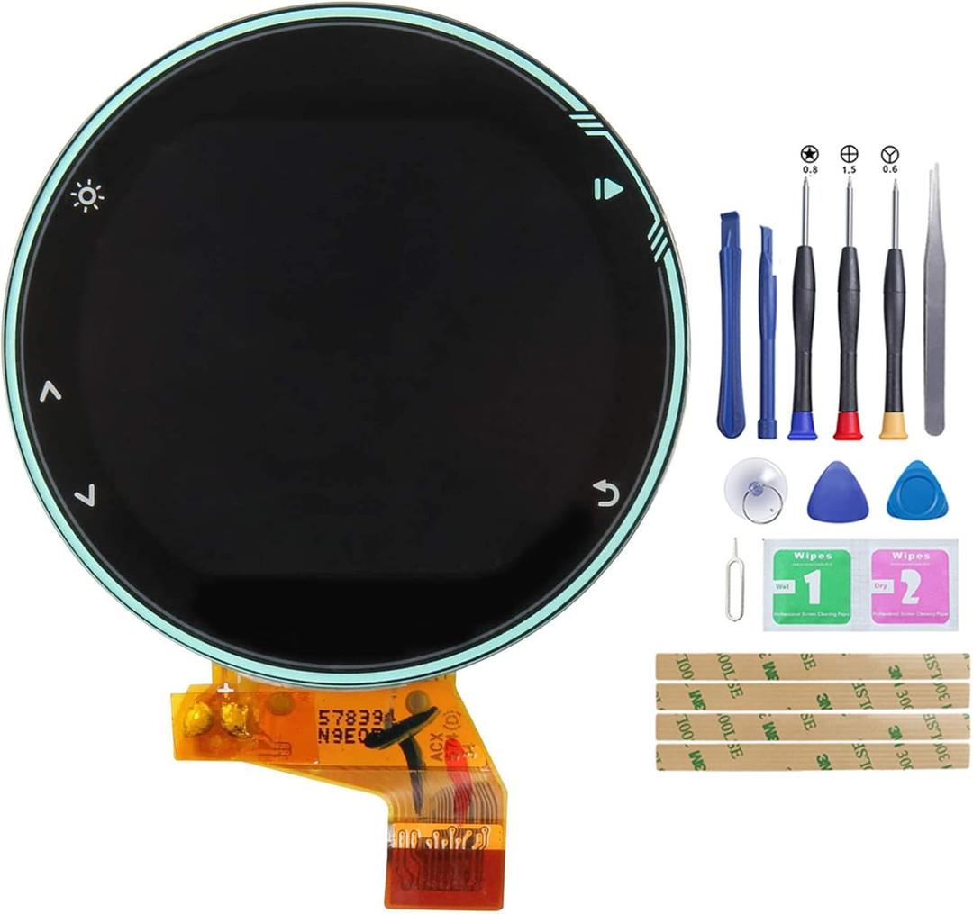 LCD Screen for Garmin Forerunner 735 735XT / Forerunner 735XT LCD Display + Outer Glass Touch Screen Digitizer Full Assembly Replacement (Blue)