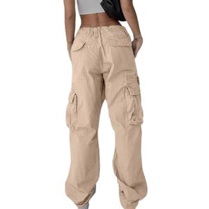 EMMIOL Cargo Pants for Women High Waisted with Pockets Y2K Streetwear Casual Tactical Travel Pants, Size 2