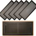 MODERN WAVE - Extra Strong Magnetic Air Vent Screen Cover for Floor 5-Pack (5'' x 11'', Black)