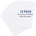 Foam Board 24 x 36 x 3/16" (5mm) - 12 Pack - White Poster Board, Acid Free, Double Sided, Rigid, Sign Board Foamboard for Mounting, Crafts, Paintings Prints, Art, Display, Presentation and Projects