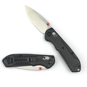Thumb Open Mini Freek Knife, Axis Lock Knife with 2.8 D2 Steel Blade Carbon Fiber Handle, EDC Folding Pocket Knife with Belt Clip for Camping