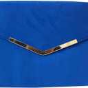 Envelope Foldover Casual Evening Clutch Bag (Royal Blue Suede)