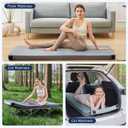HomeMate CertiPUR-US Memory Foam Camping Mattress Pad Portable Roll Up Mattress for Adults Sleeping Mat Cot Mattress Pad