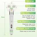 Smile Sponge Sponge Holder and Round Smiley Face Sponge Soap Dispensing Handle, Compatible with Smiley Sponges