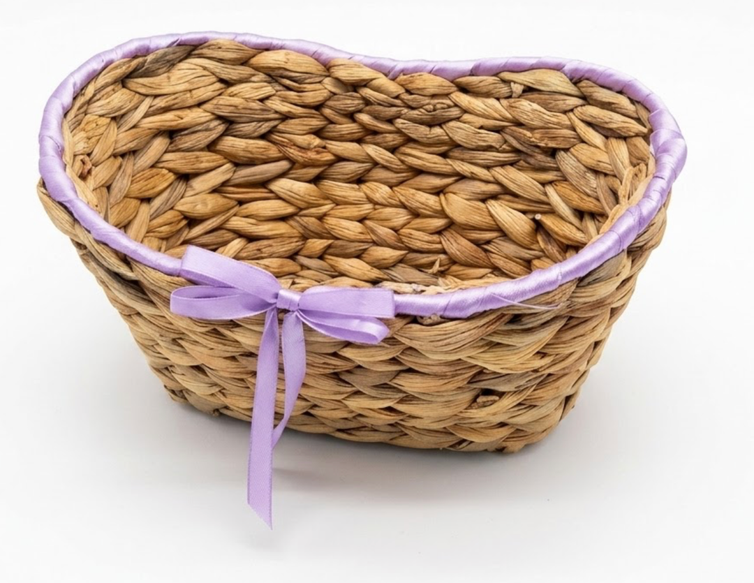 Handmade Straw Bread Basket Woven Storage Fruit Basket Seagrass Kitchen Decor Simple and Elegant Multi-purpose