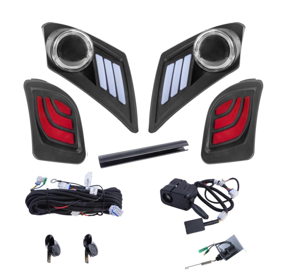 Deluxe Street Legal Light Kit for Yamaha Drive 2, LED Headlight, Taillight, Upgraded Wiring Harness, Deluxe Turn Signal Switch, Mechanical Brake Switch with Bracket