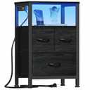 Amazon.com: C Shaped End Table with Charging Station, Small Side Table for Couch Recliner, Slide Under Sofa Desk Snack Tables with Storage Bag & AC / USB Outlet, Small Spaces Drink Tables for Living Room, Bedroom : Home & Kitchen