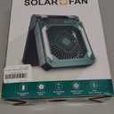 20000mAh Portable Fan Rechargeable with Solar Panel 2-in-1, 3 Speeds Cordless Battery Powered Fan with Led Lantern,Timer, Quiet USB-C Table Fan for Travel Tent Hurricane Office Home Bedroom (Black)