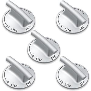 Allstare WP74009147 Stove knobs Replacement Parts for Whirlpool Jenn-Air Stove Parts Cooktop Knobs 7733P389-60 JDR8880RDW JGR8775RDB Whirlpool Gas Range Parts Oven Knob Burner Control Knobs 5 Pcs