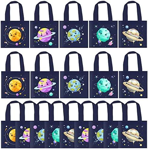 BANBALLON 13 PCS Outer Space Party Favor Bags Space Gift Bags Treat Gift Bags for Kids Galactic Solar System Birthday Party Outer Space Theme Party Baby Shower Goodie Bags Supplies (Space 01)