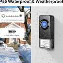 Wireless Doorbell for Home, Waterproof Door Chime Kit Operating at 1300-ft 58 Adjustable Melodies & 5 Volume Levels -PHYSEN Door Bell Wireless with LED Strobe, 2 Push Buttons + 4 Plug in Receivers