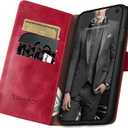 SUANPOT for Samsung Galaxy S10 6.1"(Non S10e,S10+) with RFID Blocking Leather Wallet case Credit Card Holder,Flip Folio Book Phone case Shockproof Cover Women Men for Samsung S10 case Wallet (Red)