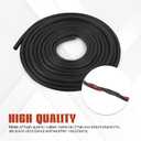 Wuyaoyao 16.4Ft Car Door Seal, Rubber Sealing Weatherstrip for Cars, Three Layer 6 Holes Self Adhesive Automotive Weather Stripping, Universal Soundproof Door Seal Strip for Most Vehicles (16.4 Feet)