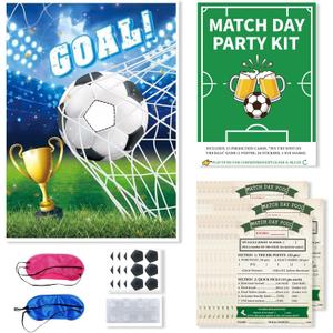 2 x 2026 Soccer Party Games for Adults, Soccer Watch Party Supplies Kit with Match Day Prediction Cards & Game Night Activities