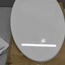 SS114 Toilet Seat Replacement Compatible with TOTO, Elongated Soft Close Toilet Seat for SS113/SS154/SS204/SS214/SS224, Transitional Heavy Duty Oval Toilet Seats, 2-Pack Toilet Bolts and Nuts, White