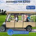 moveland 6 Passenger Golf Cart Driving Enclosure - Heavy Duty Golf Car Rain Cover for EZGO 118" Roof - Upgraded Stronger Door Zipper for Golf Cart Outdoor Enclosure | Taupe