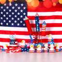 Hiboom 24 Pcs Patriotic Eagle Duck 2 Inch 4th of July Red Blue White 250th Anniversary Statues Figurines Independence Day USA Rubber Duck Centerpieces Gift Birthday Party Decoration Favors, 2.2 x 1.9 x 1.7 inches