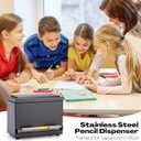 201 Pcs Stainless Steel Pencil Dispenser Kit for Classroom Metal Straw Dispenser with 200 HB Pencils Back to School Supplies Pen Holder for Classroom Desk Teacher Must Haves Office(Black)