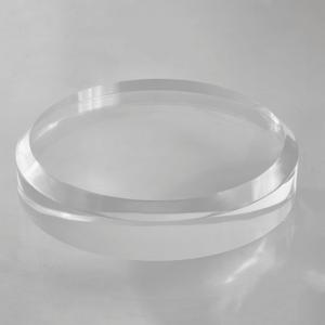 CiaoHER 2in Thickness Acrylic Disc Display Block Clear Polished Round Pedestal Stand Riser (10'' x 2'')
