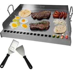 Nonstick Griddle for Gas Grill,Stainless Steel Griddle for Outdoor Gas & Charcoal Grills, 23" x16" Nonstick Coating FlatTop Insert Cooking Pan for Weber Charbroil Camp Chef Grill