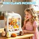 Skirfy Mini Claws Machines for Kids,Vending Machines Toys for Boys Girls 6 7 8 9 Year Old,Arcades Games Toys Bear with LED Light & Adjustable Sound,Birthday Party for 6-12 Year Old Boys Girls