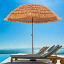 Kbrellaoutlets Patio Umbrella with UPF 50+ Protection, 8 Ribs, Push Button Tilt - Versatile Outdoor Shade for Garden, Courtyard, and Beach