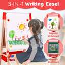 Joyooss Art Easel for Kids Easel for Toddlers,Adjustable Standing Double Sided Toddler Easels Kid Art Chalkboard with Paper Roll & Whiteboard,Easel for Kids Age 4-8 9-12
