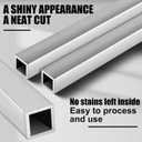 Gisafai 2 Pcs Aluminum Square Tubing 1" Od 0.12" Wall x 24" Length Straight Industrial Metal Aluminum Tube for Furnishing, DIY Projects, Machinery