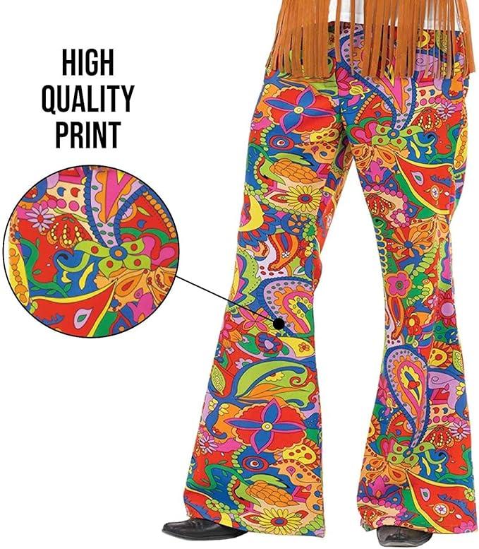 fun shack Brown Waistcoat Costume for Men, Hippie 60s 70s Themed Outfit, Retro Mens Costume for Parties and Events, Large 