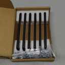 Goo-Ki 6 Pack 5" Center to Center Matte Black Modern Cabinet Pulls Solid Contemporary Home Improvement Hardware Drawer Pulls Zinc Alloy Kitchen Handles