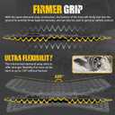 BUNKER INDUST Off-road Traction Boards with Jack Base,Pair Recovery Track 4X4 Jeep Truck Emergency Tire Traction Mat with Bag -Sand, Mud, Snow Tracks Black Traction Pad (Gen 7th)