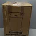 BestOffice | 13 Gallon Trash Can with Lid | Automatic Touchless Garbage Can | Odor Control | Modern Oval Design | Easy to Clean | Plastic | Black | Fits Any Kitchen, Bathroom, Office or Home