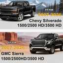 Custom Breathable Ice Silk Full Set Seat Covers for Chevy Silverado GMC Sierra 2007-2026 1500 2500HD 3500HD Z71 Trail Boss Denali LTZ High Country Crew Double Extended Cab Protector Black