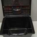 IRIS USA File Box with Lid File Organizer for Letter File w/Organizer-Lid, Plastic Mobile Filing Organizer, Water Resistant Document Box, Portable File Box with Handle, Secure Buckle, Lockable, Black