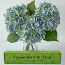 YalzoneMet 3 PCS Light Blue-Green Hydrangea Artificial Flowers 21'' Real Touch Latex Hydrangea Faux Flowers for Wedding Tables Centerpieces for Party Home Kitchen Living Room Decor