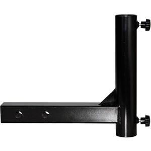 Hitch Mount Flagpole Holder with Screws for Two Inches Receiver Flag, Black