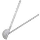 Angle Protractor Angle Finder Ruler Two Arm Stainless Steel Protractor Woodworking Ruler Measure Tool with 0-180 Degrees(30 cm/ 11.8 Inch)
