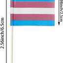 4 x stidsds 100 Pcs Pride Rainbow Flag Transgender Toothpick Flags Mini Small Gay LGBTQ Cupcake Toppers Stick Flags Banner Rainbow Party Cocktail Fruit Decoration