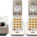 AT&T EL52413 4-Handset Cordless Phone with Digital Answering System, Extra-Large Backlit Keys, Caller ID/Call Waiting, DECT 6.0, Speakerphone Light Champagne