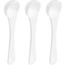 Uxcell 10Pcs Teaspoon Micro Scoops 0.5g Mini Powder Scoops Mini Measuring Spoons for Measuring Cosmetics Powders Coffee, White